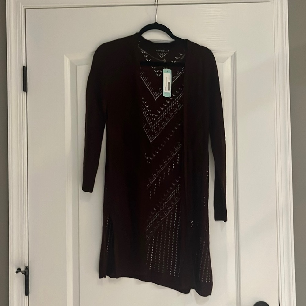 NWT Burgandy Love Ellie Cardigan Sweater Size S